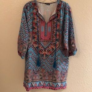 3/4 sleeve mini dress